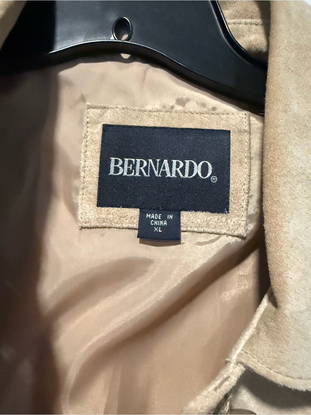Bernardo Tan Suede Jacket with Button Detail - Picture 2 of 6